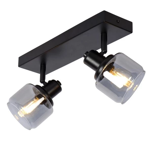 Lucide BJORN - Ceiling spotlight - 2xE14 - Black - detail 3